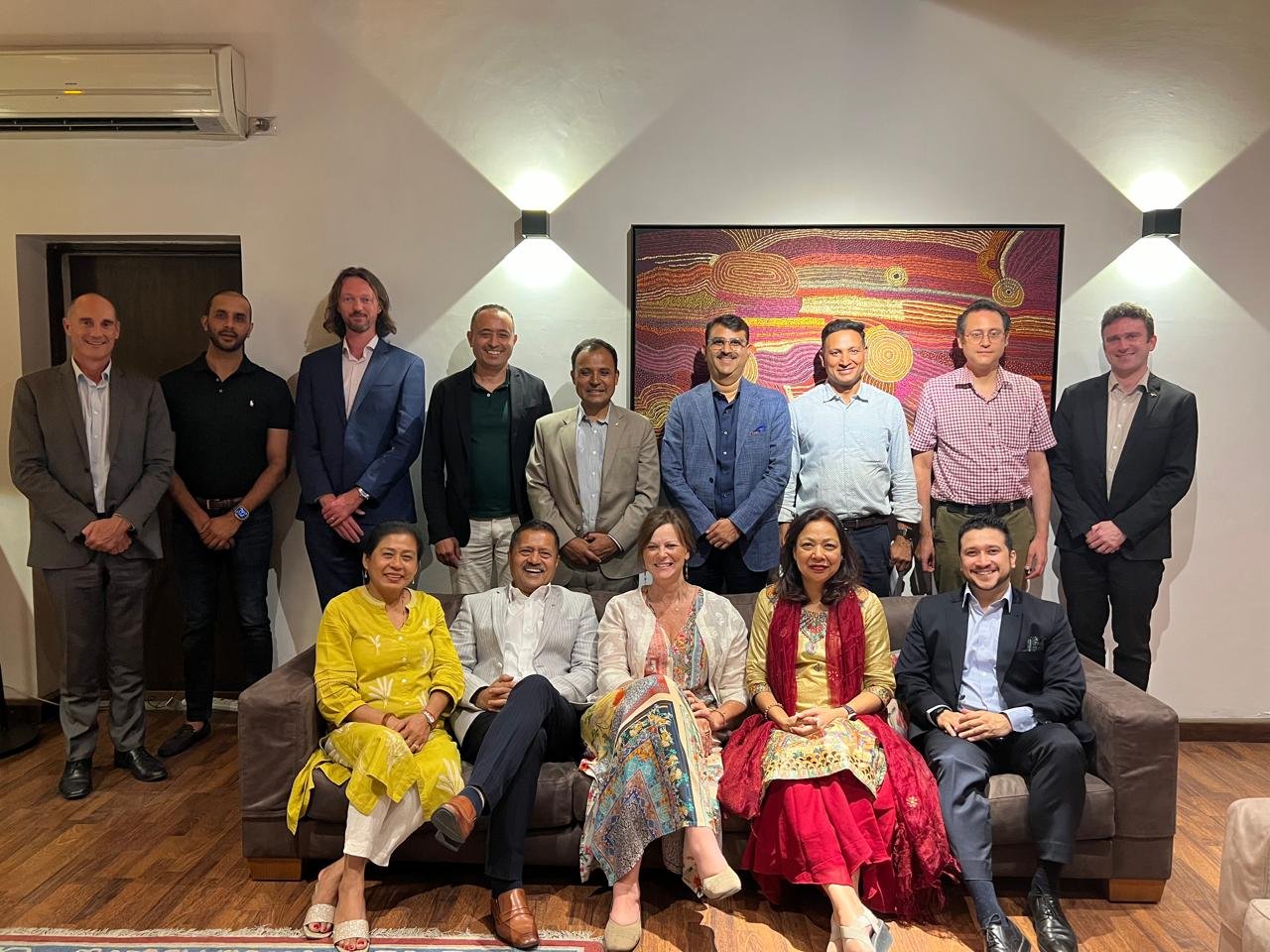 Business representatives discussing Nepal and Australia opportunities